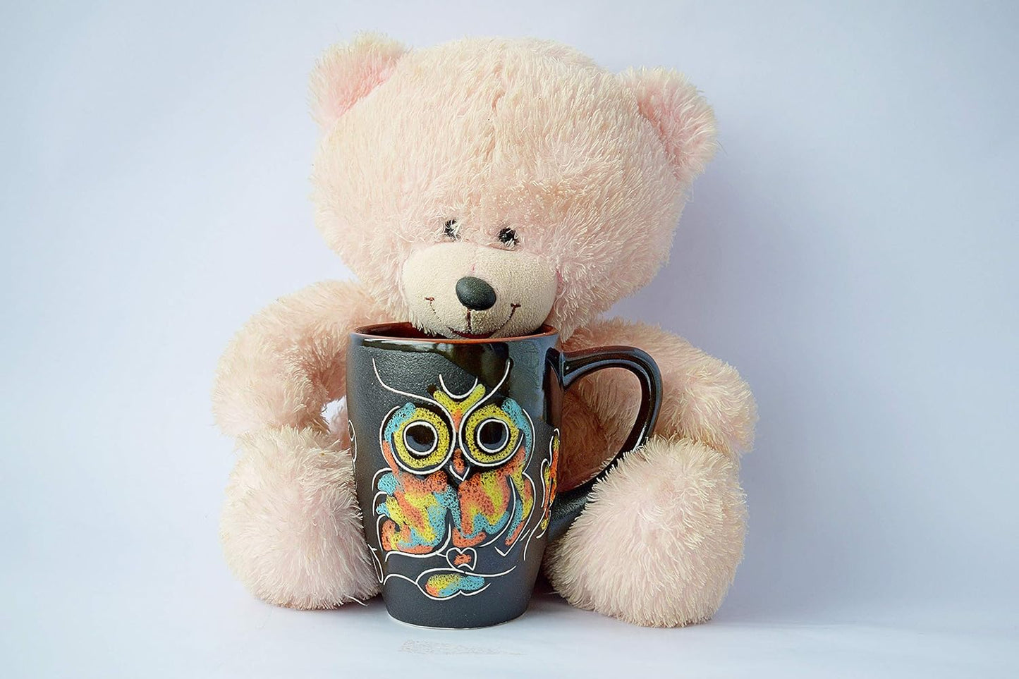 Pottery Coffee Mug Owl 13.3 Fl Oz