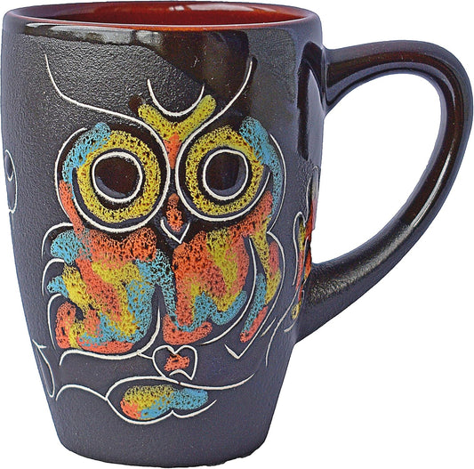 Pottery Coffee Mug Owl 13.3 Fl Oz