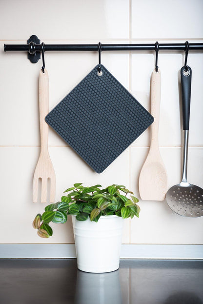 Silicone Pot Holders and Trivet Mats Heat Resistant to 440°F to Protect Your Table and Countertop Contains 4 Pieces Squared