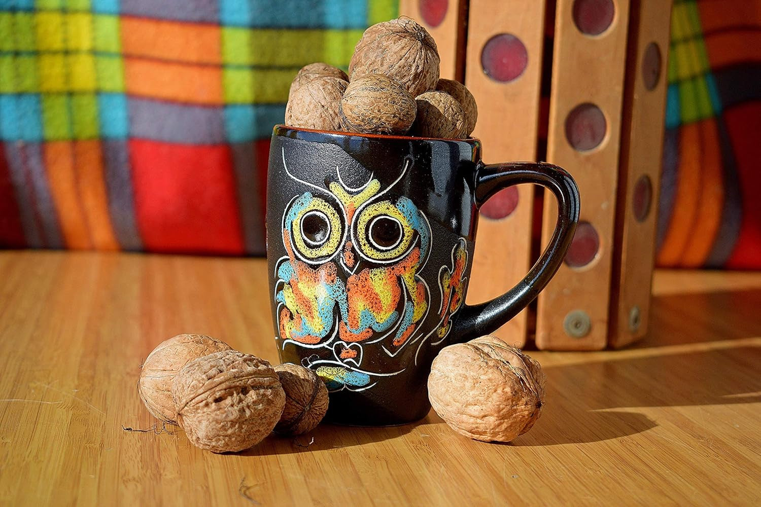 Pottery Coffee Mug Owl 13.3 Fl Oz