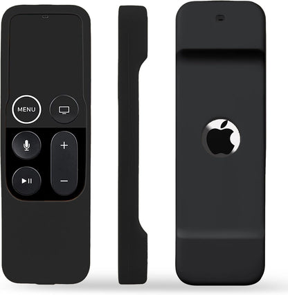 Silicone Case Compatible with Apple TV 4K/HD Siri Remote (1St Gen) - Anti-Slip Shock Proof Soft Remote Cover Case Compatible with Apple TV 4K 5Th 4Th Gen Siri Remote Controller - Black