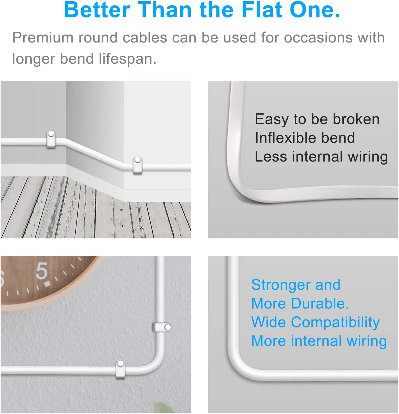 16.4FT Power Extension Cable for Wyzecam/Wyzecam V3/ Wyzecam Pan/Wyze Cam Pan V2/ Kasacam/Nestcam Indoor/Yi Cam,Usb to Micro USB Charging and Data Sync Cord 2 Pack