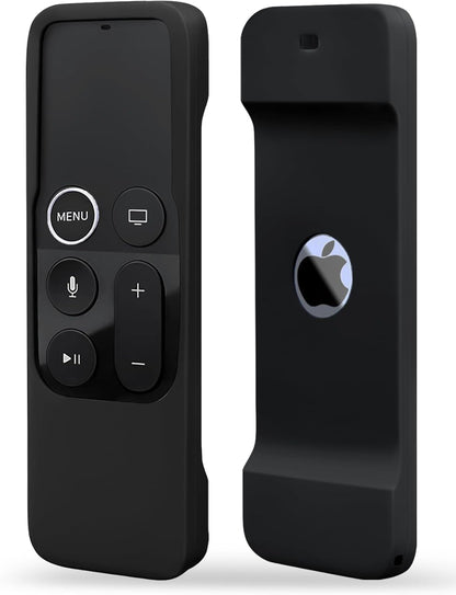Silicone Case Compatible with Apple TV 4K/HD Siri Remote (1St Gen) - Anti-Slip Shock Proof Soft Remote Cover Case Compatible with Apple TV 4K 5Th 4Th Gen Siri Remote Controller - Black