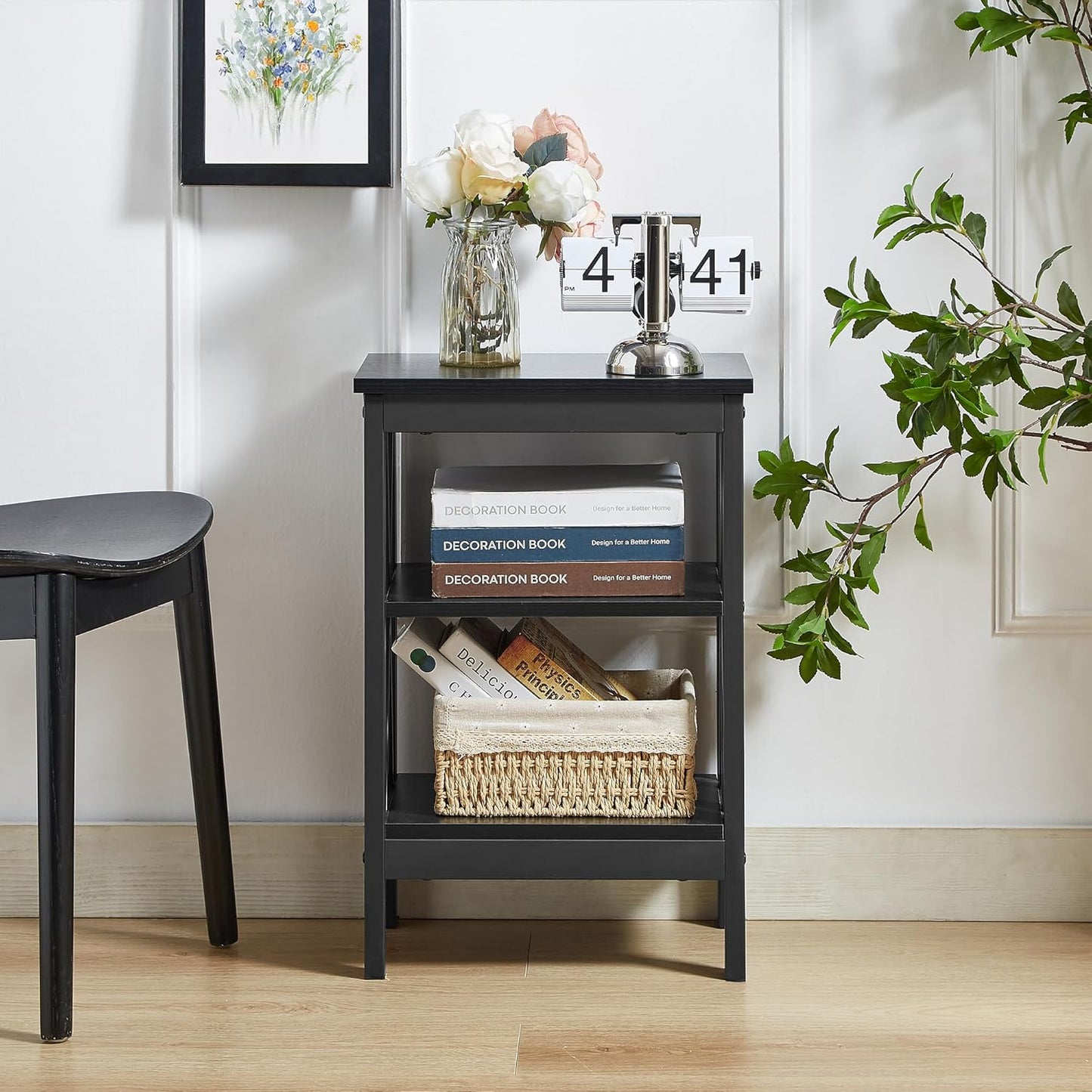 Modern Nightstands X-Design Side End Table Night Stand with Storage Shelf for Bedroom,Living Room,